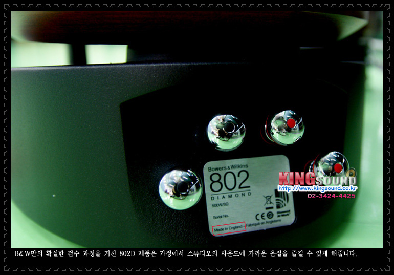 B&W 802D 스피커 뒷면 단자